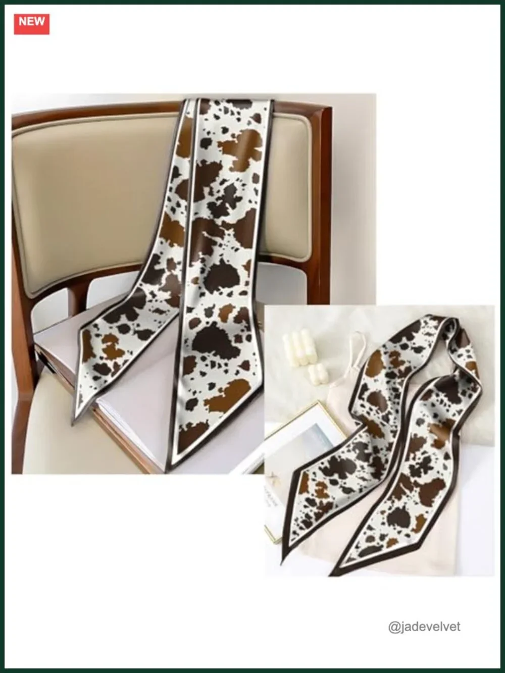 Satin Silk Feeling Fashion Scarf Long Thin Hair Neck Scarf